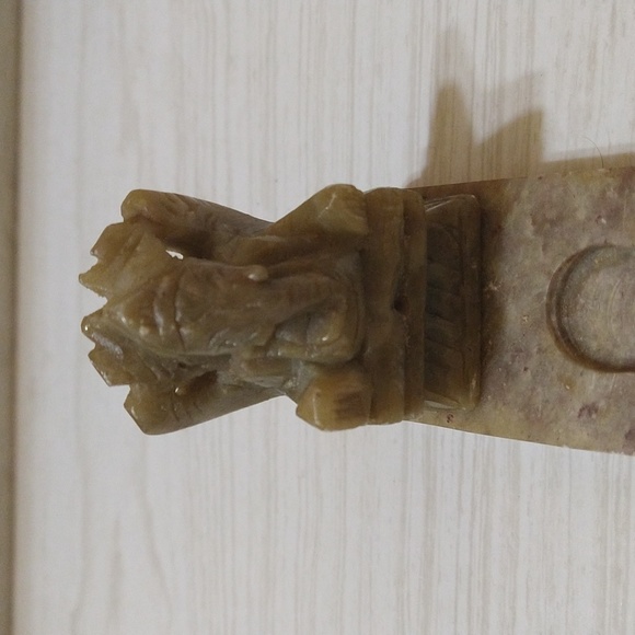 Vintage Genesha Incense Holder Crafted of Soapstone - Picture 2 of 4